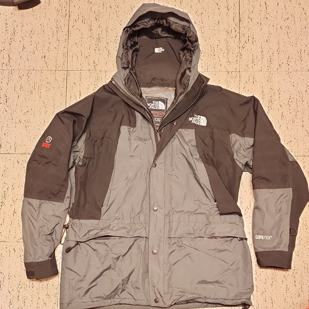 The North Face Gore-Tex Summit Series Full Zip Jacket Vintage 90s Gray And Black